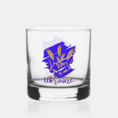 ウクライナの国産シンボルのトリズブで、小麦の耳で作られる ウイスキーグラス (裏面)