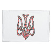 ウクライナの国章のトリズブ様式化 枕カバー (裏面)