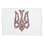 ウクライナの国章のトリズブ様式化 枕カバー (正面)