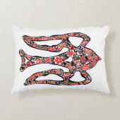 ウクライナの国章トリデントtryzub様式化 アクセントクッション (正面)