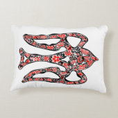 ウクライナの国章トリデントtryzub様式化 アクセントクッション (裏面)