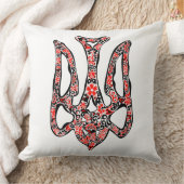 ウクライナの国章トリデントtryzub様式化 クッション (ブランケット)