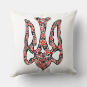 ウクライナの国章トリデントtryzub様式化 クッション (裏面)