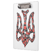 ウクライナの国章トリデントtryzub様式化 クリップボード (左)