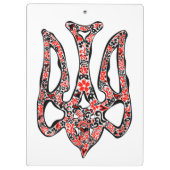 ウクライナの国章トリデントtryzub様式化 クリップボード (裏面)