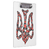 ウクライナの国章トリデントtryzub様式化 クリップボード (右)