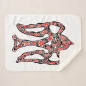 ウクライナの国章トリデントtryzub様式化 シェルパブランケット (正面(横))