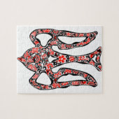 ウクライナの国章トリデントtryzub様式化 ジグソーパズル (横)