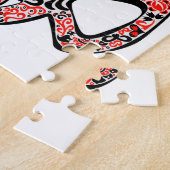 ウクライナの国章トリデントtryzub様式化 ジグソーパズル (側面)