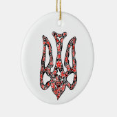 ウクライナの国章トリデントtryzub様式化 セラミックオーナメント (右)