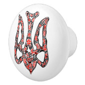 ウクライナの国章トリデントtryzub様式化 セラミックノブ (右)