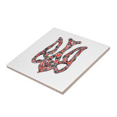 ウクライナの国章トリデントtryzub様式化 タイル (側面)