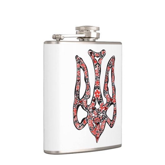 ウクライナの国章トリデントtryzub様式化 フラスク (右)