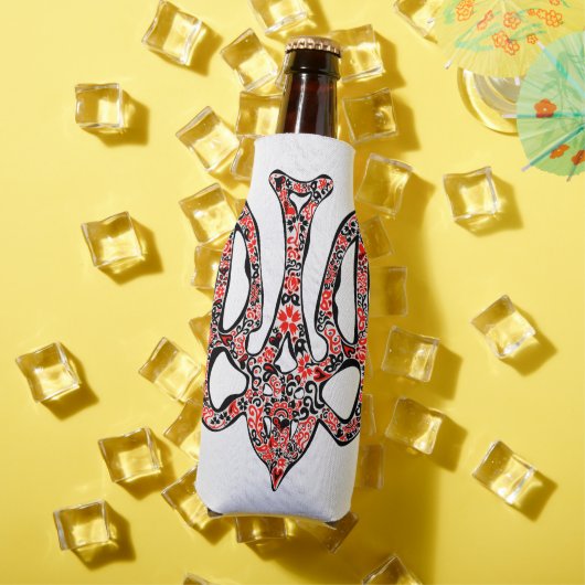 ウクライナの国章トリデントtryzub様式化 ボトルクーラー (インサイチュ 夏)