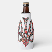 ウクライナの国章トリデントtryzub様式化 ボトルクーラー (ボトル正面)