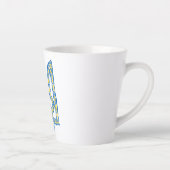 ウクライナの国章トリデントtryzub民族的な カフェラテマグ (右)