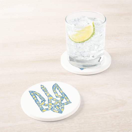 ウクライナの国章トリデントtryzub民族的な コースター (側面)