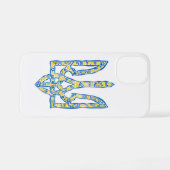 ウクライナの国章トリデントtryzub民族的な iPhoneケース (裏面横)