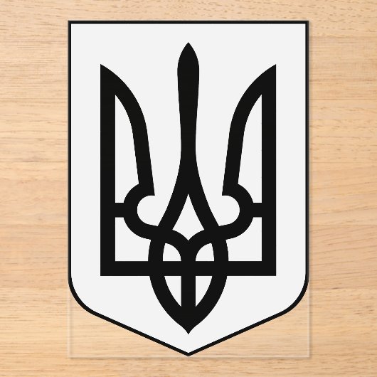 ウクライナの国章 アクリル招待状 (正面)