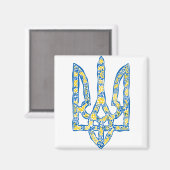 ウクライナの国章、トライズブ民族の民族的な民族 マグネット (正面/裏面)