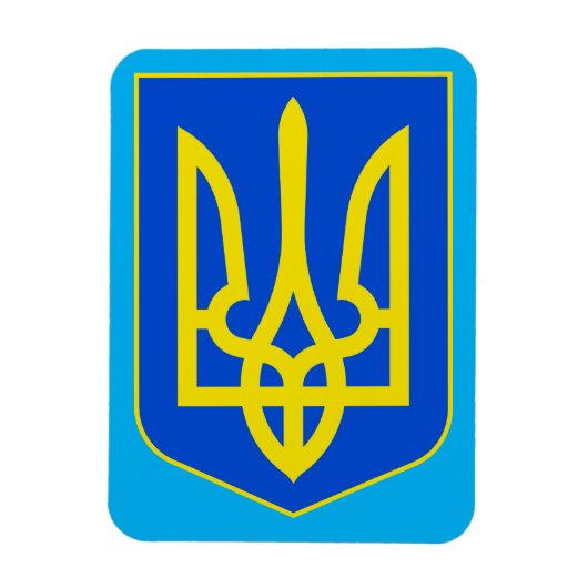 ウクライナの国章　黄金の三叉戟　美術 マグネット (縦)