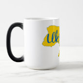 ウクライナの地図とレタリング モーフィングマグカップ (左)