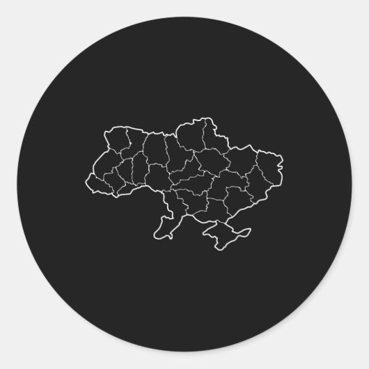 ウクライナの地図 ウクライナの国 ラウンドシール (正面)