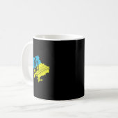 ウクライナの地図 - ウクライナの旗 コーヒーマグカップ (正面左)