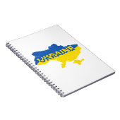 ウクライナの地図。ウクライナ国旗。ウクライナ ノートブック (右側)