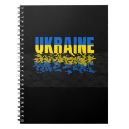 ウクライナの地図。ウクライナ国旗。ウクライナ ノートブック