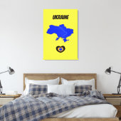 ウクライナの地図 キャンバスプリント (インサイチュ (寝室))