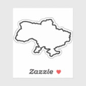 ウクライナの地図 シール (シート)