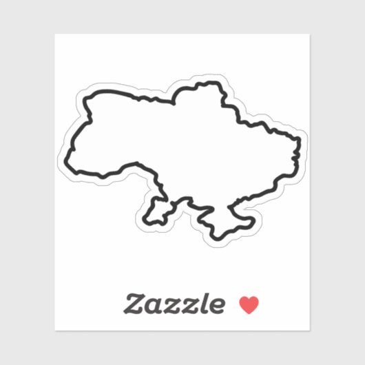 ウクライナの地図 シール (シート)