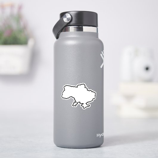 ウクライナの地図 シール (HydroFlask)
