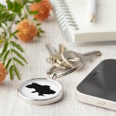 ウクライナの地図（黒）。ウクライナ キーホルダー (側面)