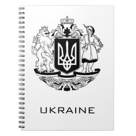 ウクライナの大紋章 モノクロ ファインアート ノートブック