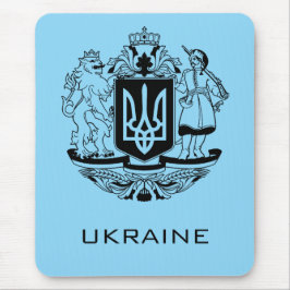 ウクライナの大紋章 モノクロ ファインアート マウスパッド