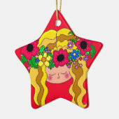 ウクライナの女の子 セラミックオーナメント (左)