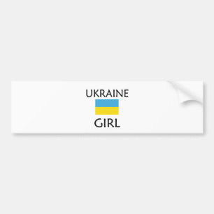 ウクライナの女の子 バンパーステッカー