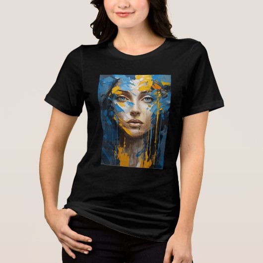 ウクライナの少女. トライブレンドTシャツ (正面)