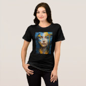 ウクライナの少女. トライブレンドTシャツ (正面全面)