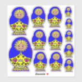 ウクライナの巣人形 シール (シート)