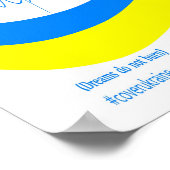 ウクライナの巨大な飛行機と夢はロゴを死なない ポスター (角)