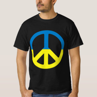 ウクライナの平和がウクライナの英国への支援と共に立つ Tシャツ