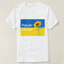 ウクライナの平和ひまわり国旗の黄色と青 Tシャツ