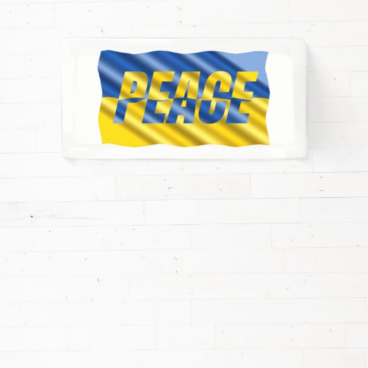 ウクライナの平和への平和ウクライナ国旗No War 横断幕 (インサイチュ)