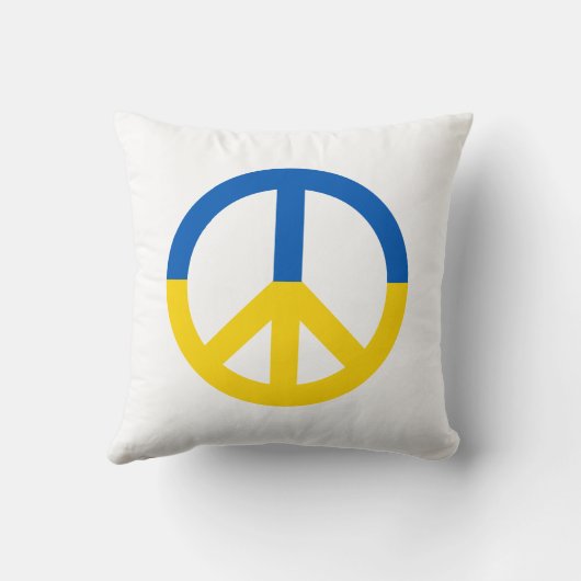 ウクライナの平和ブルーイエロー国旗の色の記号 クッション (裏面)