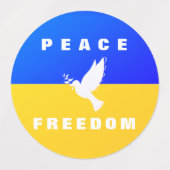 ウクライナの平和ラベル国旗 – Freedom ラベル (デザイン2)