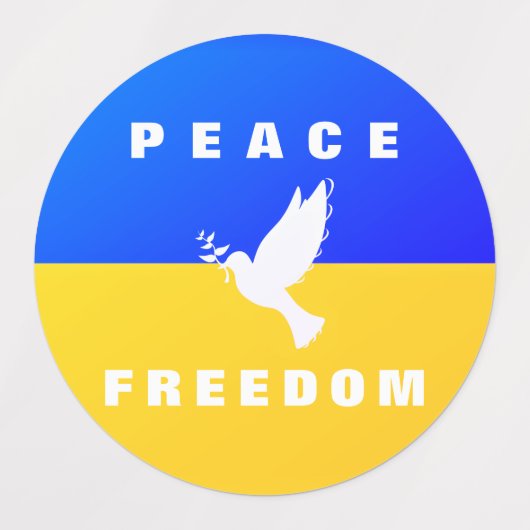 ウクライナの平和ラベル国旗 – Freedom ラベル (デザイン1)