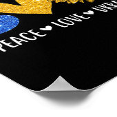 ウクライナの平和愛ウクライナ国旗の平和 ポスター (角)